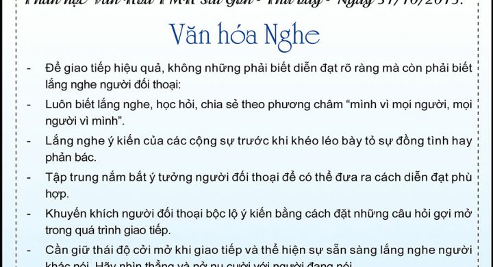 KỲ 4 - VĂN HÓA TAI MŨI HỌNG SÀI GÒN: VĂN HÓA NGHE