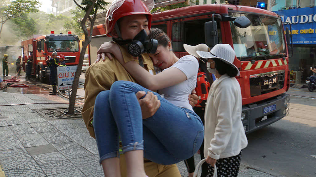 Diễn tập phòng cháy chữa cháy và cứu nạn cứu hộ - Bệnh viện Tai Mũi Họng Sài Gòn