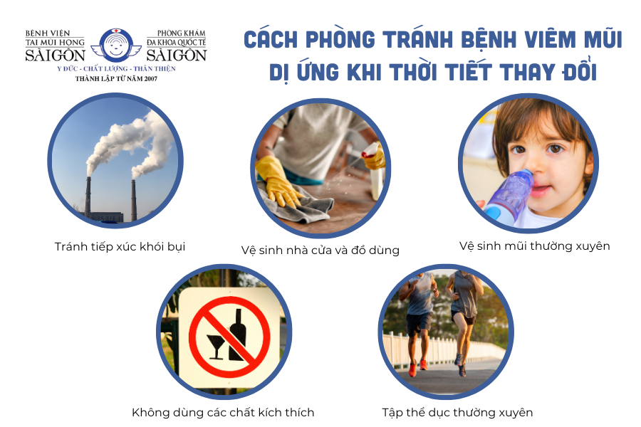 phòng viêm mũi khi thời tiết thay đổi