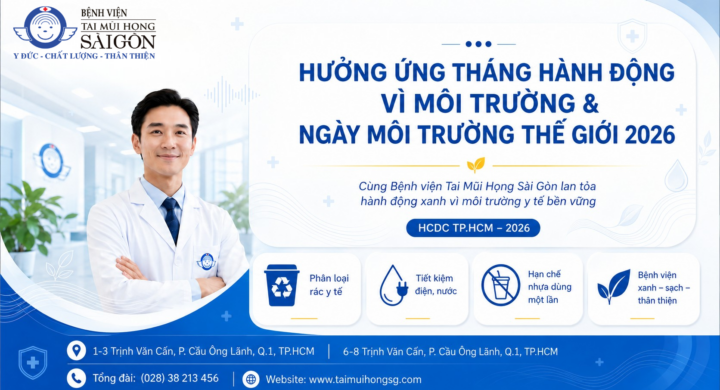 Bệnh viện Tai Mũi Họng Sài Gòn hưởng ứng Tháng hành động vì môi trường và Ngày Môi trường Thế giới 2026